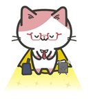 お辞儀してるビズコネコ